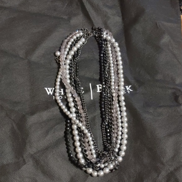 White House Black Market Jewelry - Gray and black necklace